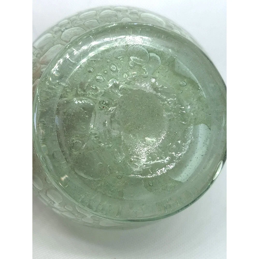 Ture Berglund Bubble Glass Jug 1940s Vase Handle Sweden Unmarked Skansens